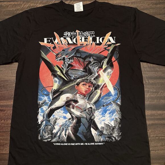 Unbranded Other - Neon Genesis Evangelion Shinji Ikari Alone Anime Vintage modern 90s style shirt